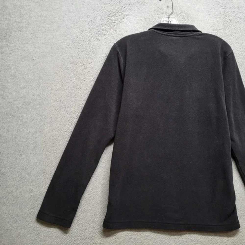 The North Face Men Sweatshirt Small Black Fleece 1/2 Zip Logo Mock Neck Pullover